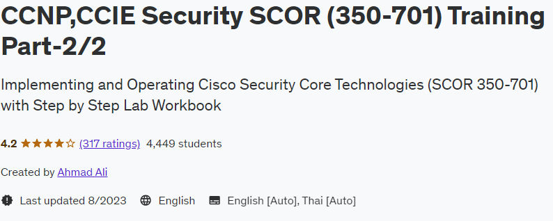 CCNP CCIE Security SCOR (350-701) Training Part-2/2