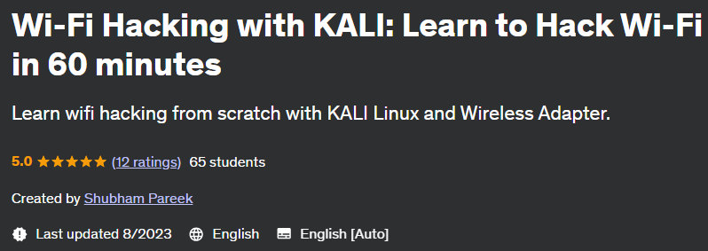 Wi-Fi Hacking with KALI: Learn to Hack Wi-Fi in 60 minutes