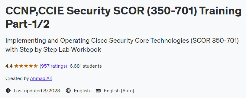 CCNP CCIE Security SCOR (350-701) Training Part-1/2