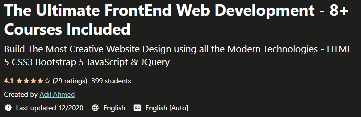The Ultimate FrontEnd Web Development 8 Courses Included
