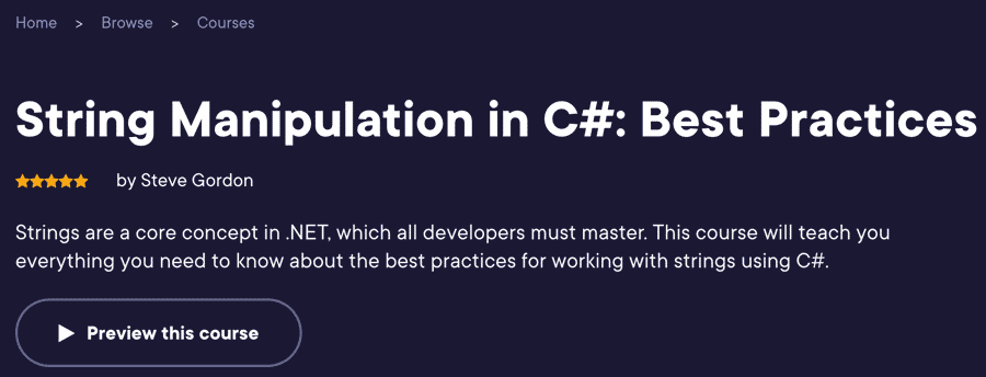 String Manipulation in C#: Best Practices