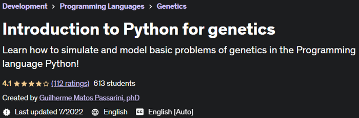 Introduction to Python for genetics