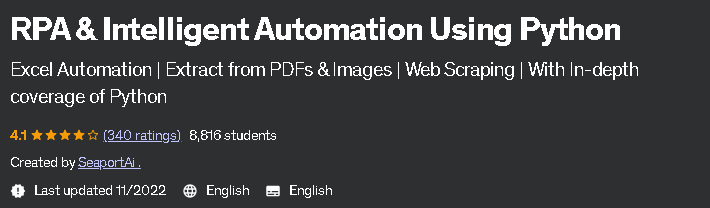 RPA & Intelligent Automation Using Python