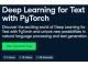 Deep Learning for Text with PyTorch