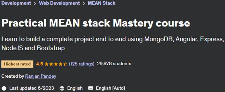 Practical MEAN stack Mastery course