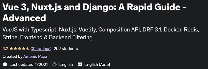 Vue 3, Nuxt.js and Django A Rapid Guide - Advanced