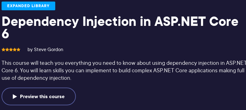 Dependency Injection in ASP.NET Core 6