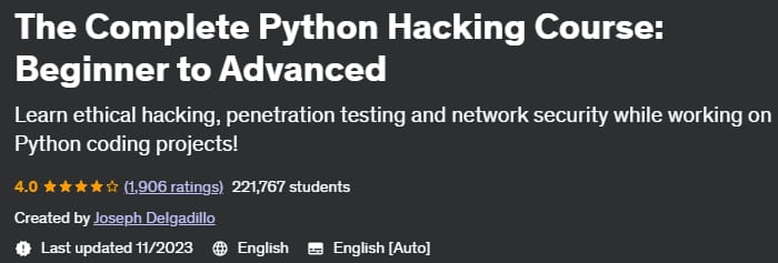 The Complete Python Hacking Course_ Beginner to Advanced