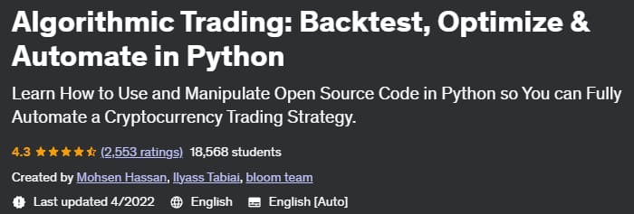 Algorithmic Trading_ Backtest, Optimize & Automate in Python