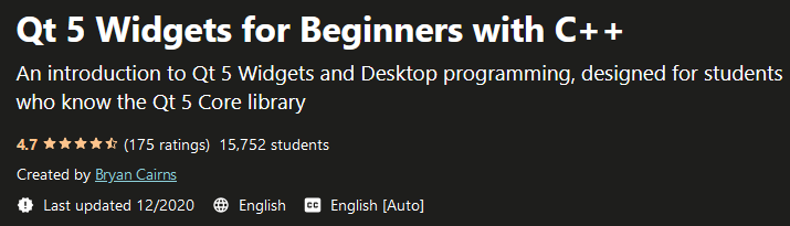 Qt 5 Widgets for Beginners with C++