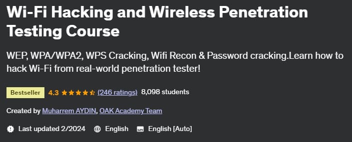 Wi-Fi Hacking and Wireless Penetration Testing Course