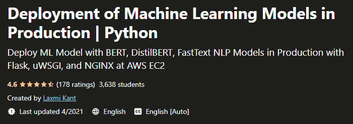 Deployment of Machine Learning Models in Production Python