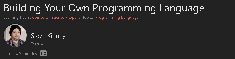 Building Your Own Programming Language