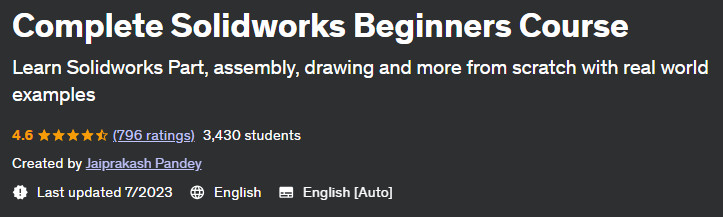 Complete Solidworks Beginners Course