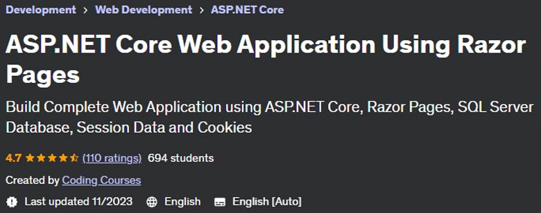 ASP.NET Core Web Application Using Razor Pages