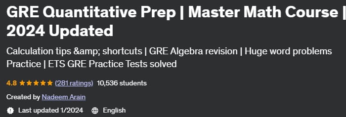 GRE Quantitative Prep _ Master Math Course _ 2024 Updated