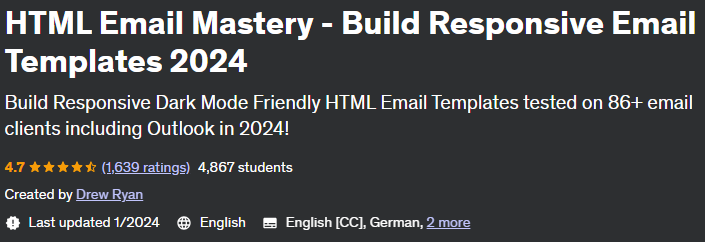 HTML Email Mastery - Build Responsive Email Templates 2024