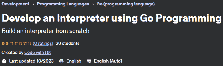 Develop an interpreter using Go Programming