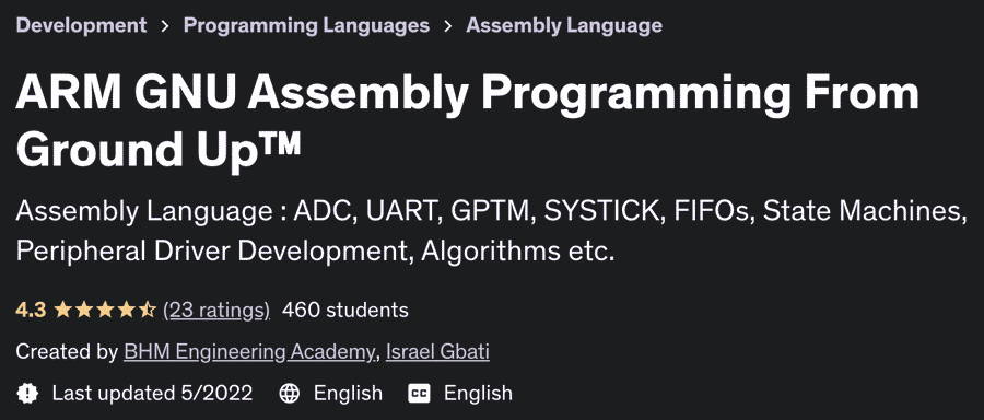 ARM GNU Assembly Programming From Ground Up™