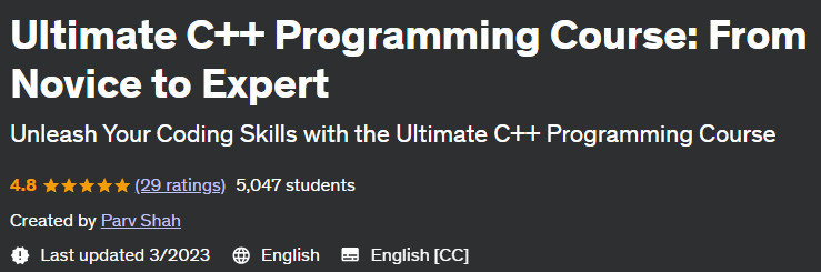 Ultimate C++ Programming Course: From Novice to Expert 