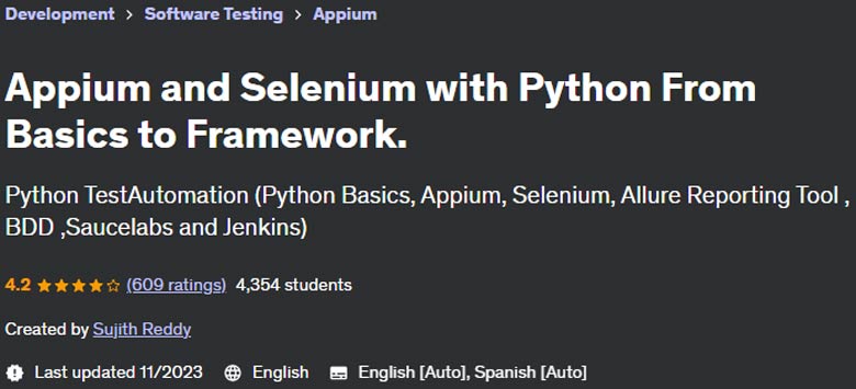 Appium and Selenium with Python From Basics to Framework.