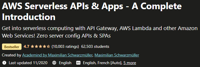 AWS Serverless APIs Apps - A Complete Introduction