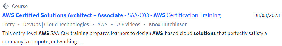 AWS Certified Solutions Architect – Associate (SAA-C03) Online Training 