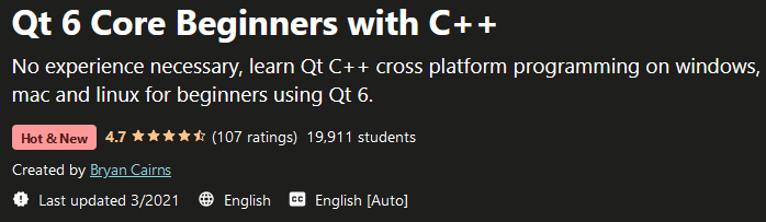 Qt 6 Core Beginners with C++