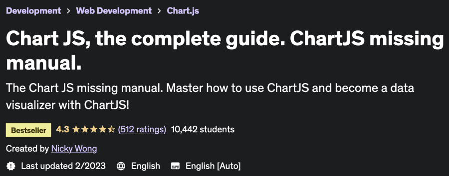 Chart JS, the complete guide.  ChartJS missing manual.