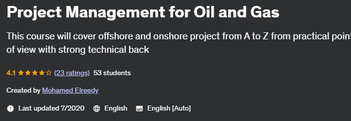 Project Management for Oil and Gas