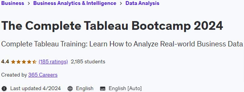 The Complete Tableau Bootcamp 2024