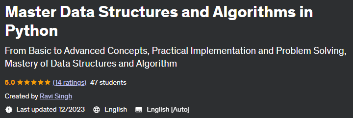 Master Data Structures and Algorithms in Python