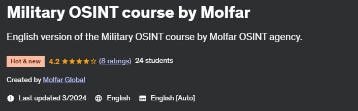 Military OSINT course by Molfar