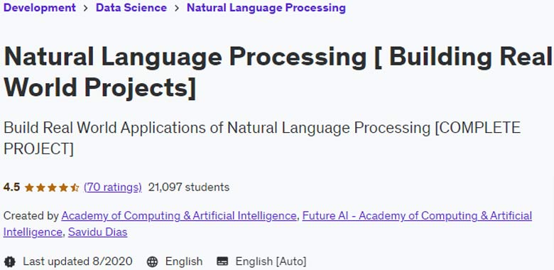 Natural Language Processing (Building Real World Projects)