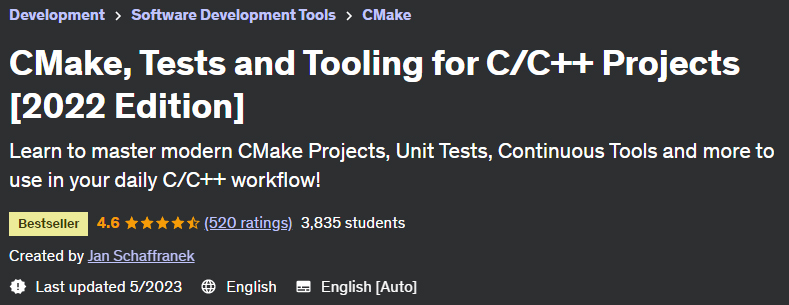 CMake, Tests and Tooling for C/C++ Projects (2022 Edition)