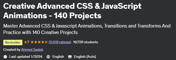 Creative Advanced CSS & JavaScript Animations - 140 Projects