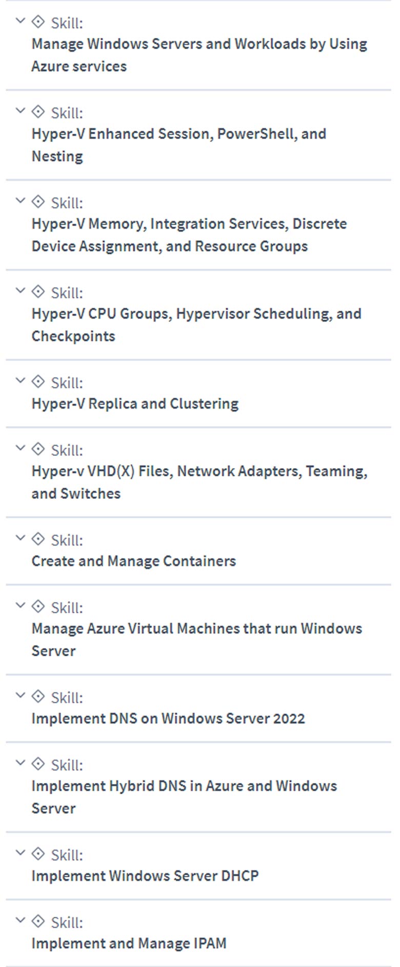 Windows Server Hybrid Administrator Associate Certification Training Content