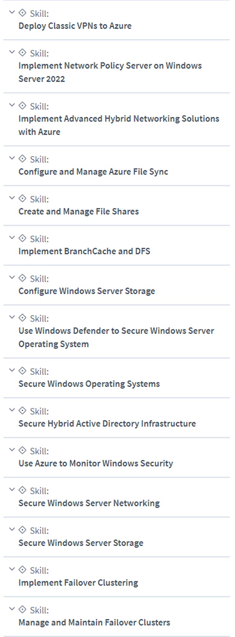 Windows Server Hybrid Administrator Associate Certification Training Content