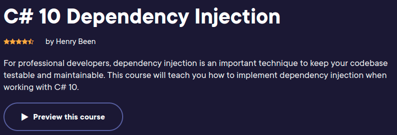 C# 10 Dependency Injection