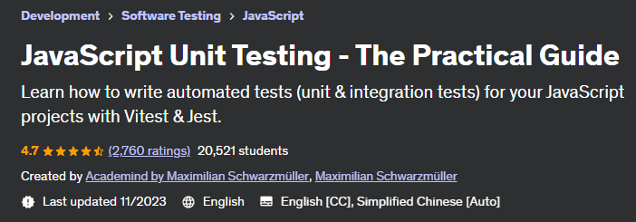 JavaScript Unit Testing - The Practical Guide 