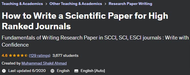 How to Write a Scientific Paper for High Ranked Journals