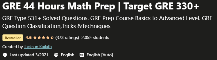 GRE 44 Hours Math Prep Target GRE 330