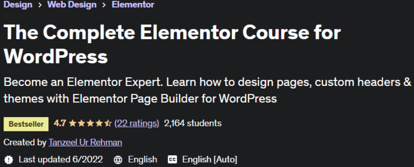 The Complete Elementor Course for WordPress