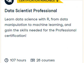 Data Scientist Professional with R