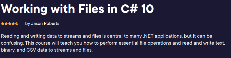 Working with Files in C# 10