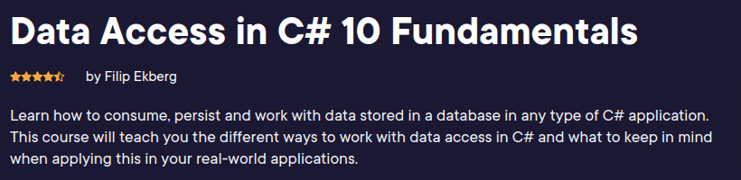 Data Access in C# 10 Fundamentals