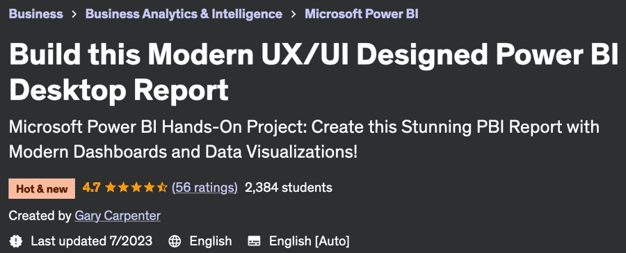 Build this Modern UX/UI Designed Power BI Desktop Report