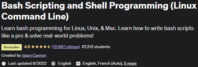 Bash Scripting and Shell Programming (Linux Command Line)