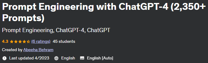 Prompt Engineering with ChatGPT-4 (2,350+ Prompts)