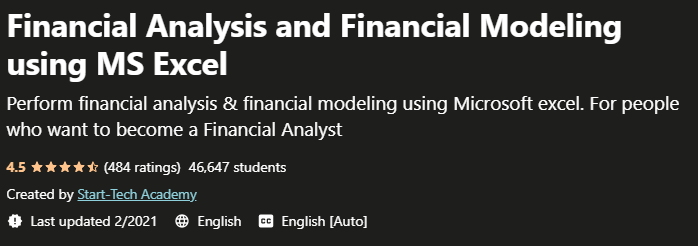 Financial Analysis and Financial Modeling using MS Excel